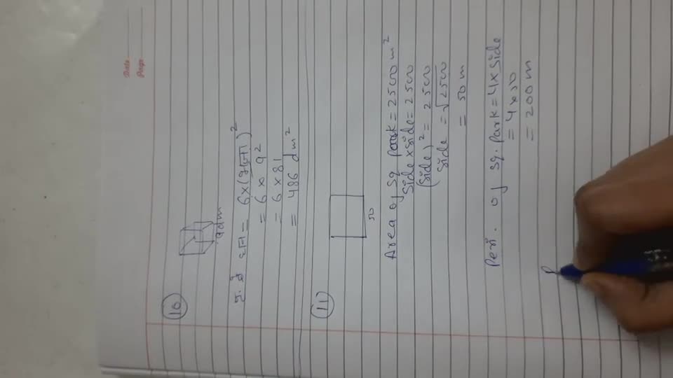 9. Find the area, in hectare, of a field whose length is 240 m and perime..