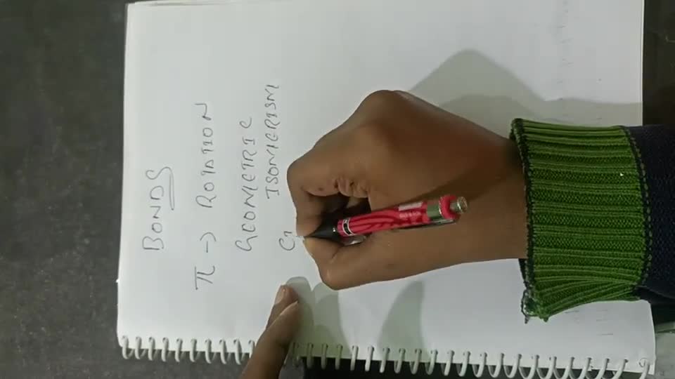 Q. 15 Why there is no free rotation around a double bond and a free rotat..