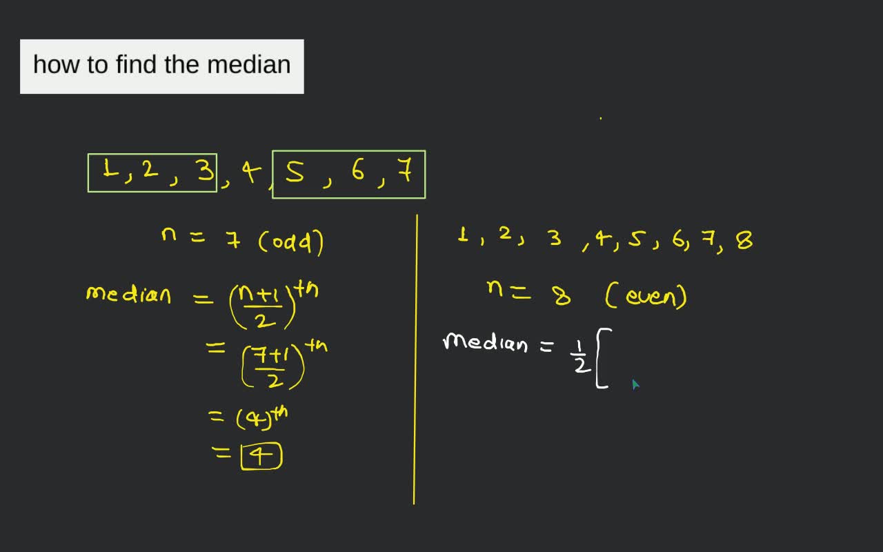 how to find the median | Filo