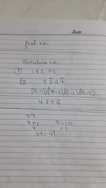 EXERCISE -3Convert the following Normal Numbers to Vinculum Numbers\& V..