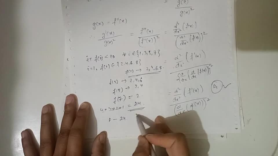 Let A=(1,3,5,7) and B=(2,4,6,8) are two sets and let f:A→B be a function,..