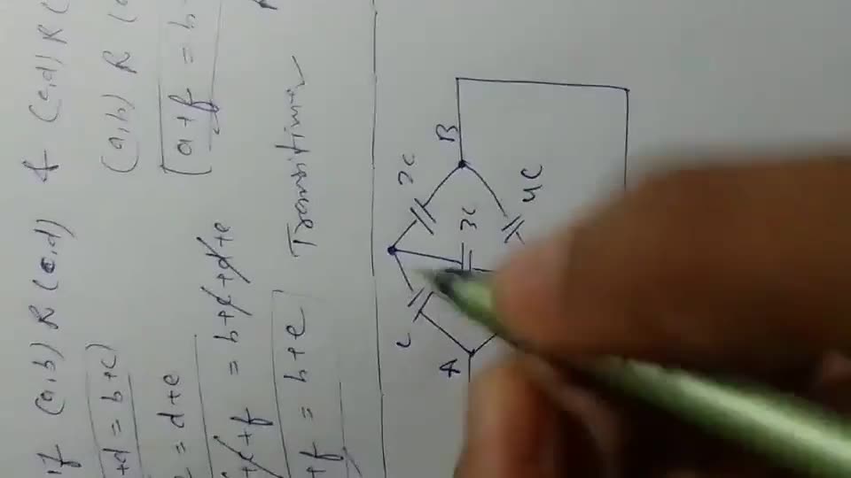 radius a and magnitude of of the circul Find the equivalent capacitance b..