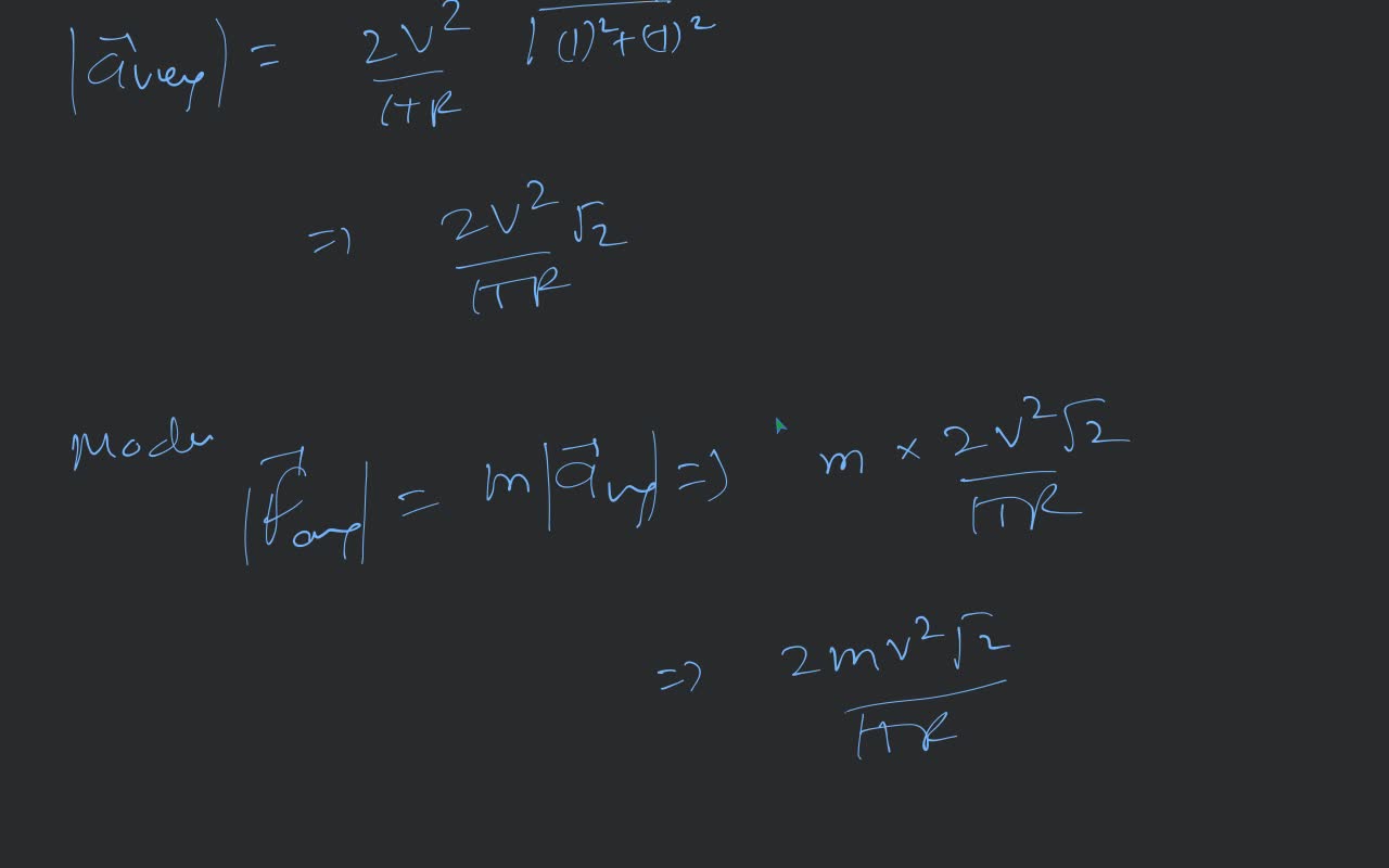 A particle of mass m moves along a circle of radius R. Find the modulus o..
