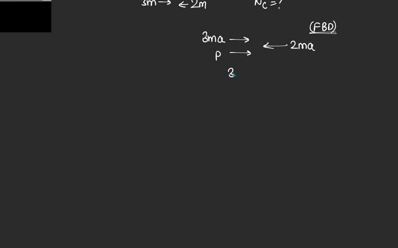 Five identical cubes each of mass 'm' are on a straight line with two adj..