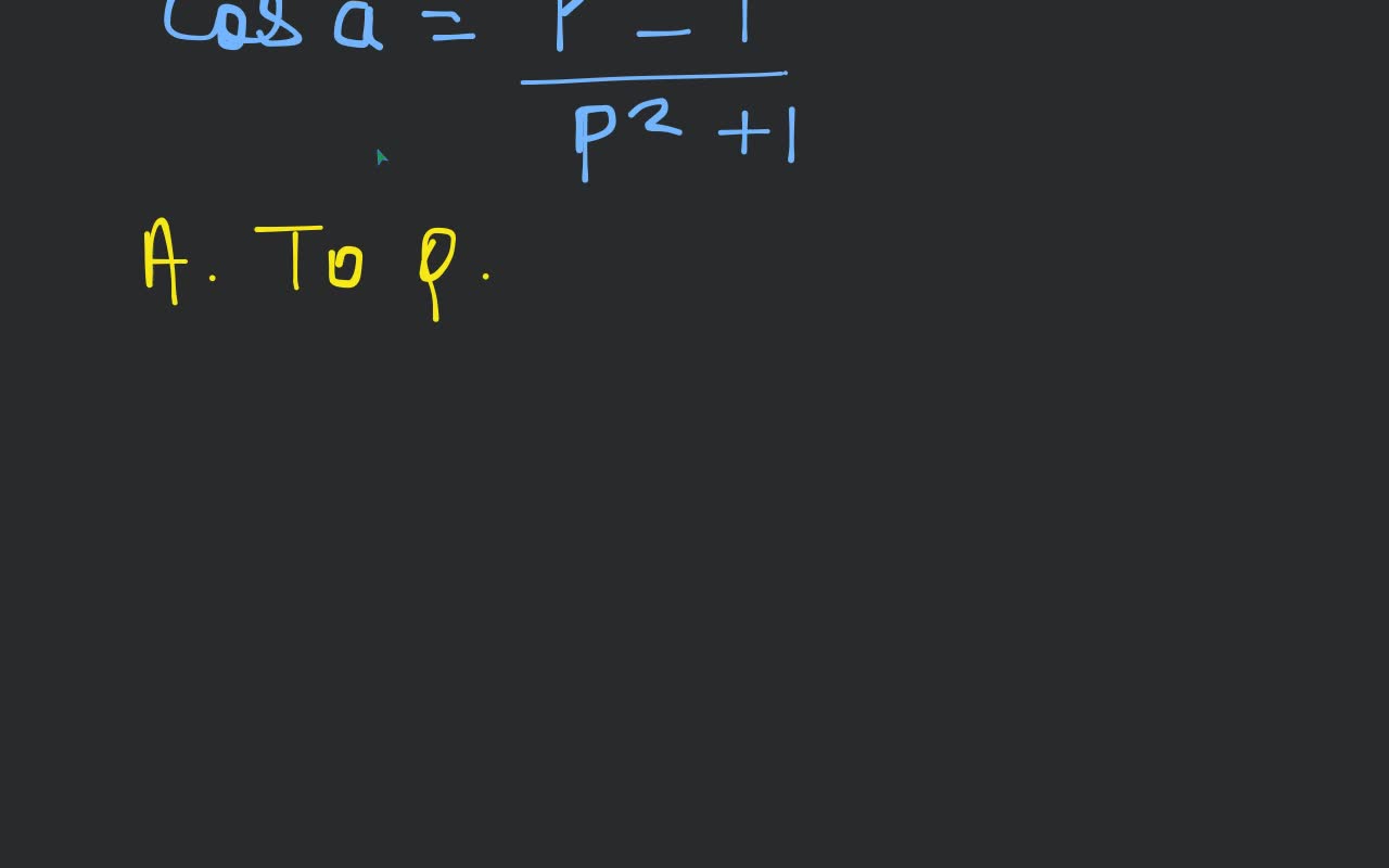 If cosec a +cot a = p , then prove that cos a = p square - 1 by p square