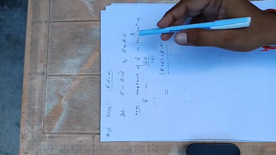 Question No: 8 Vector A and B are mutually perpendicular. Component of A+..