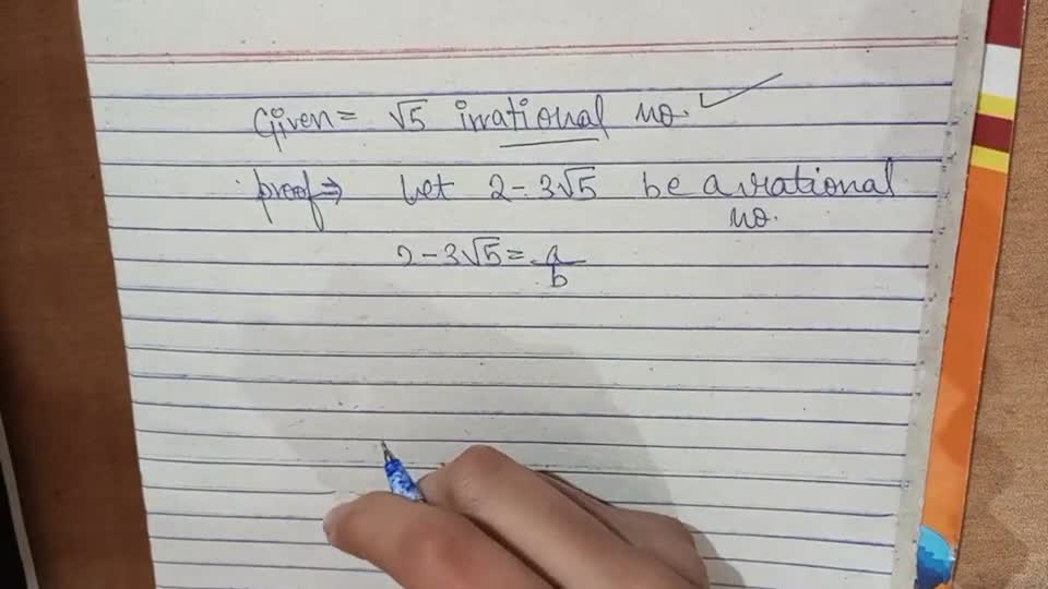 Prove that 2-3√√5 is an irrational number, given that √5 is irrational...